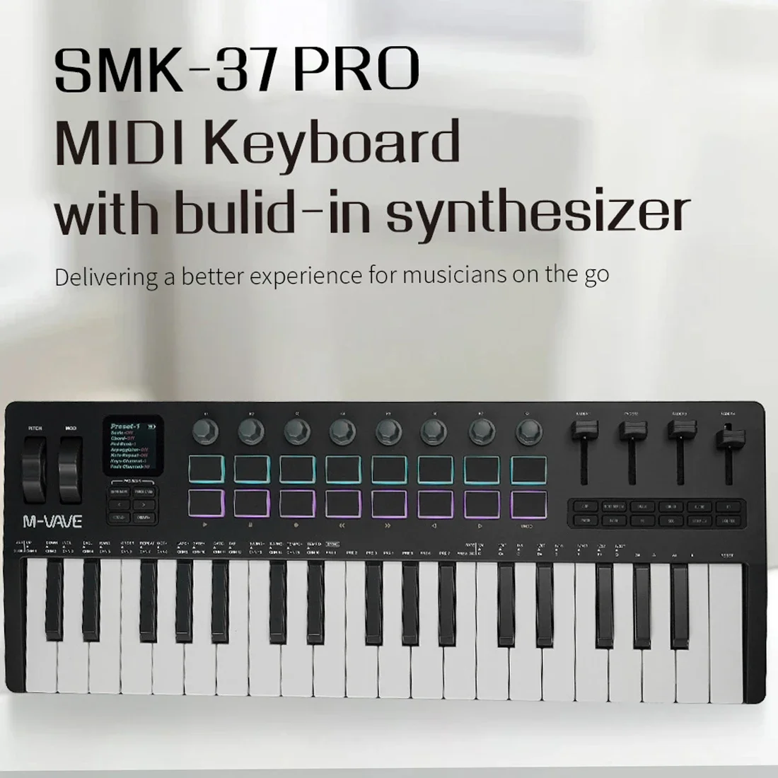 M-VAVE SMK-37 PRO 37-Key Porta - Midi Controller Pad 评论和价格